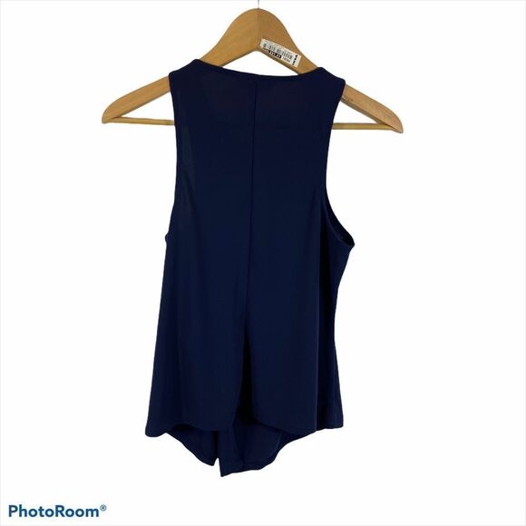 Banana Republic Navy Sleeveless Side Twist Blouse - Picture 10 of 10